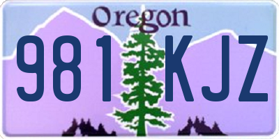 OR license plate 981KJZ