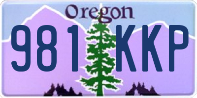 OR license plate 981KKP