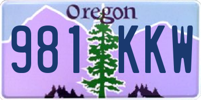 OR license plate 981KKW