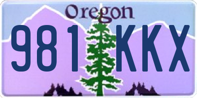OR license plate 981KKX