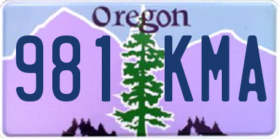 OR license plate 981KMA