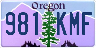 OR license plate 981KMF