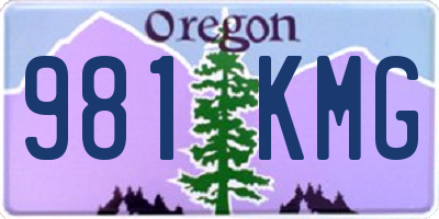 OR license plate 981KMG