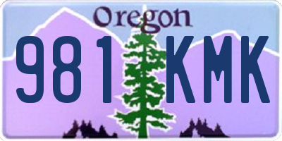 OR license plate 981KMK