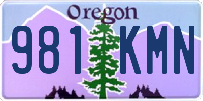 OR license plate 981KMN