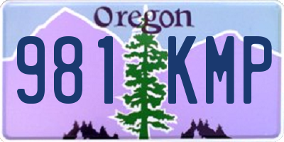OR license plate 981KMP