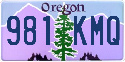 OR license plate 981KMQ