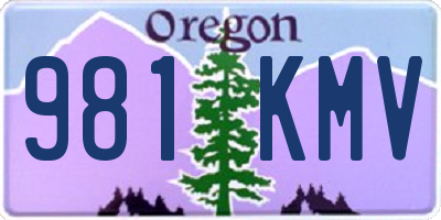 OR license plate 981KMV