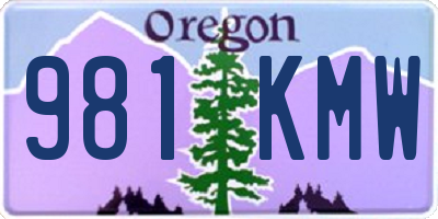 OR license plate 981KMW