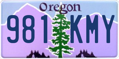 OR license plate 981KMY