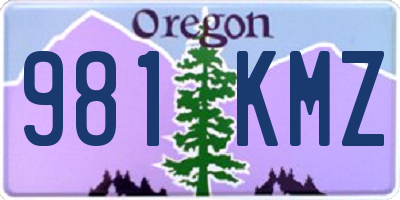 OR license plate 981KMZ