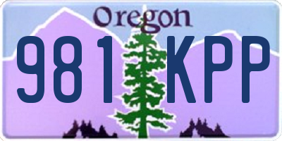 OR license plate 981KPP