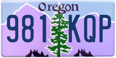 OR license plate 981KQP
