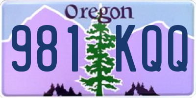 OR license plate 981KQQ