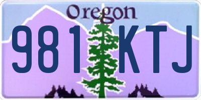 OR license plate 981KTJ