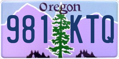 OR license plate 981KTQ