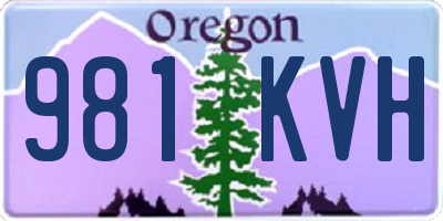 OR license plate 981KVH