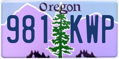 OR license plate 981KWP