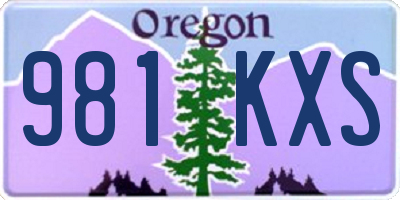 OR license plate 981KXS
