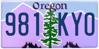 OR license plate 981KYO