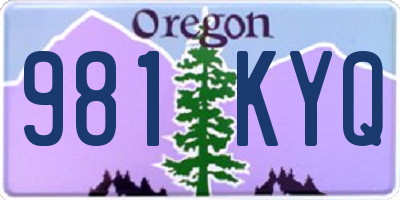 OR license plate 981KYQ