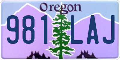 OR license plate 981LAJ