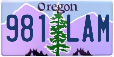 OR license plate 981LAM