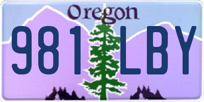 OR license plate 981LBY