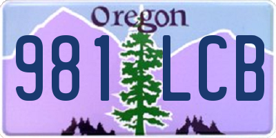OR license plate 981LCB