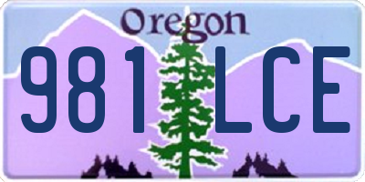 OR license plate 981LCE