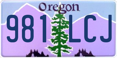 OR license plate 981LCJ