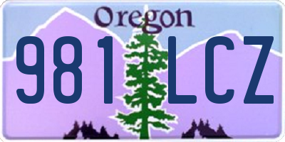 OR license plate 981LCZ