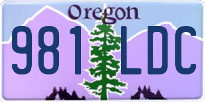 OR license plate 981LDC
