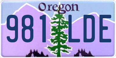 OR license plate 981LDE