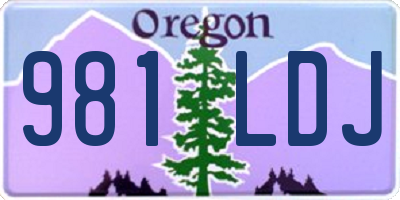 OR license plate 981LDJ