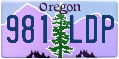 OR license plate 981LDP