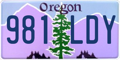 OR license plate 981LDY