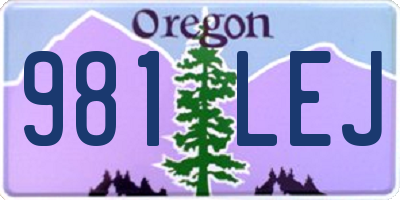 OR license plate 981LEJ