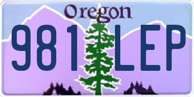 OR license plate 981LEP