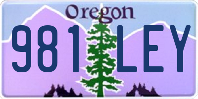 OR license plate 981LEY