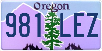 OR license plate 981LEZ