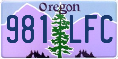 OR license plate 981LFC