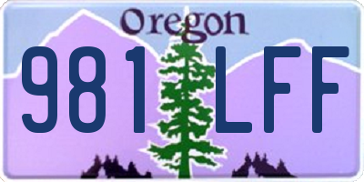 OR license plate 981LFF