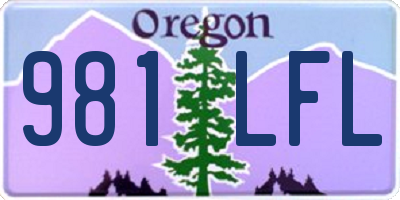 OR license plate 981LFL