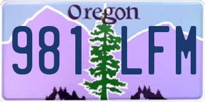 OR license plate 981LFM