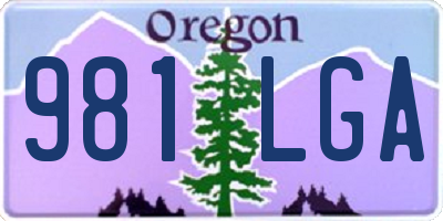 OR license plate 981LGA