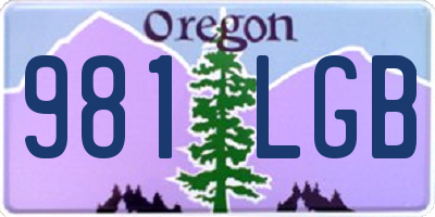 OR license plate 981LGB