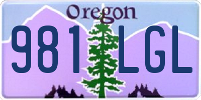 OR license plate 981LGL