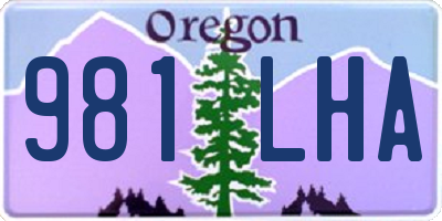 OR license plate 981LHA