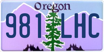 OR license plate 981LHC